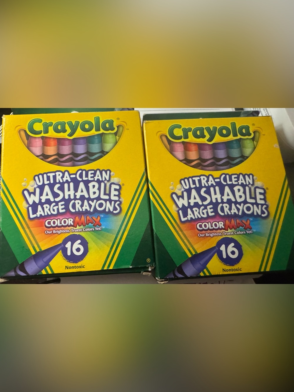 Crayola ultra clean washable large crayons 2 packages of 16 count NEW color MAX